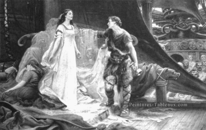 James Tristan et Isolde gravure sur bois Herbert James Draper Peintures à l'huile